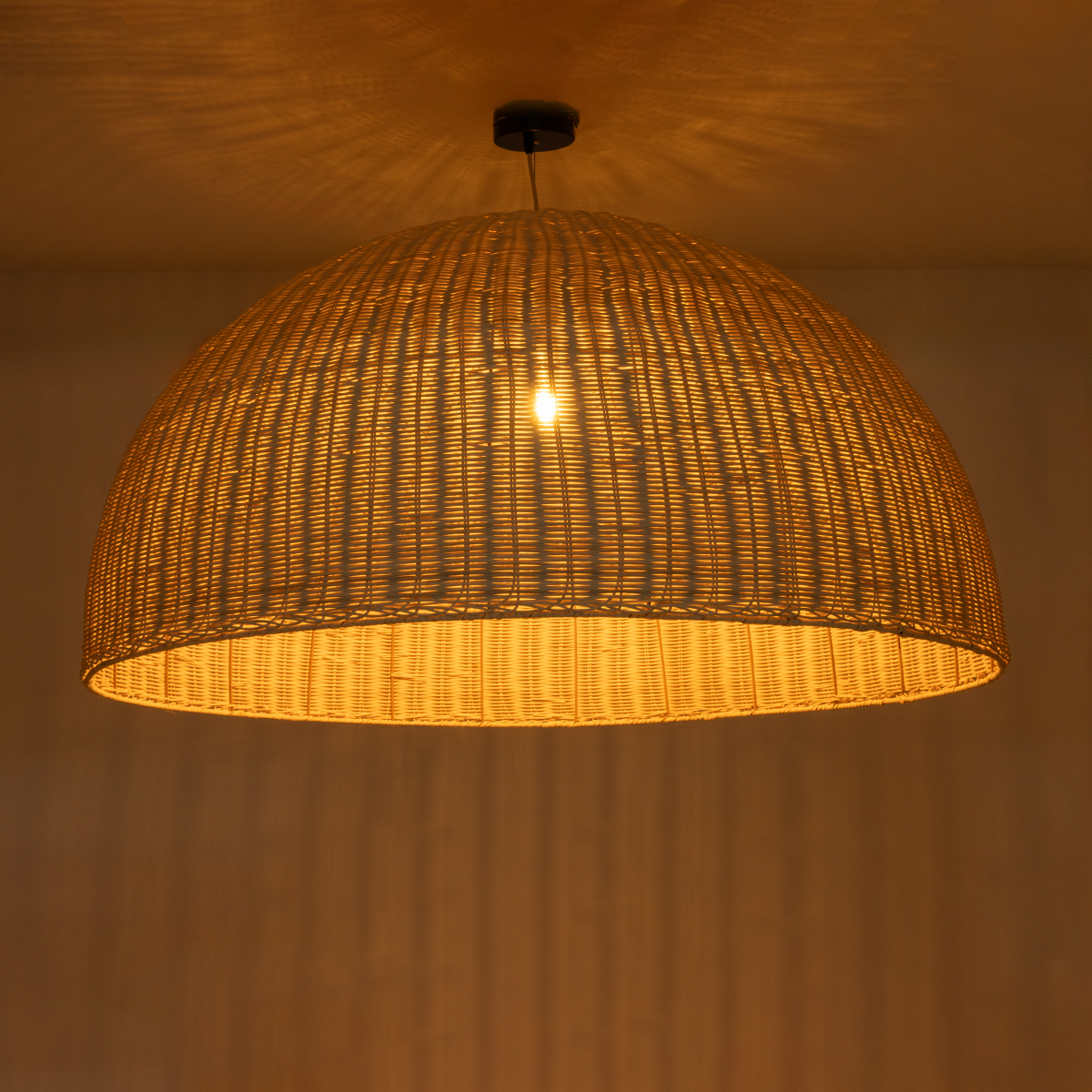 LEDTM® MONTANA 02380 Boho Κρεμαστό Φωτιστικό Οροφής με Ντουί 1 x E27 AC 220-240V IP20 - Μπεζ - Μ120 x Π120 x Υ60cm - Image 3