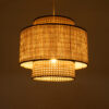 LEDTM® BRAVADO 02386 Boho Κρεμαστό Φωτιστικό Οροφής με Ντουί 1 x E27 AC 220-240V IP20 - Μπεζ - Μ40 x Π40 x Υ35cm - Image 3