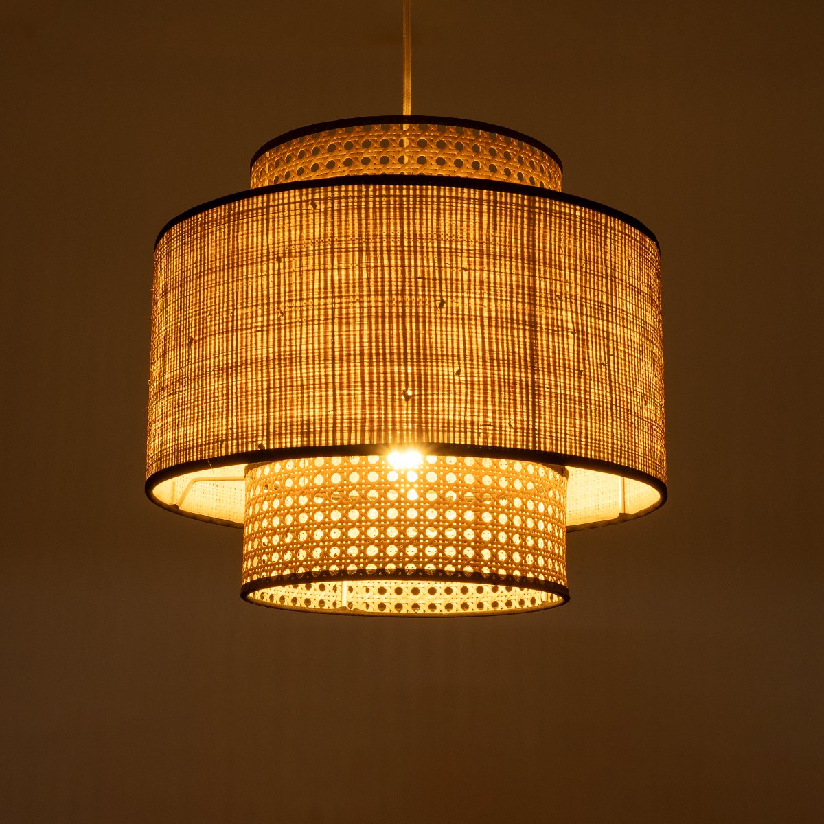 LEDTM® BRAVADO 02386 Boho Κρεμαστό Φωτιστικό Οροφής με Ντουί 1 x E27 AC 220-240V IP20 - Μπεζ - Μ40 x Π40 x Υ35cm - Image 3