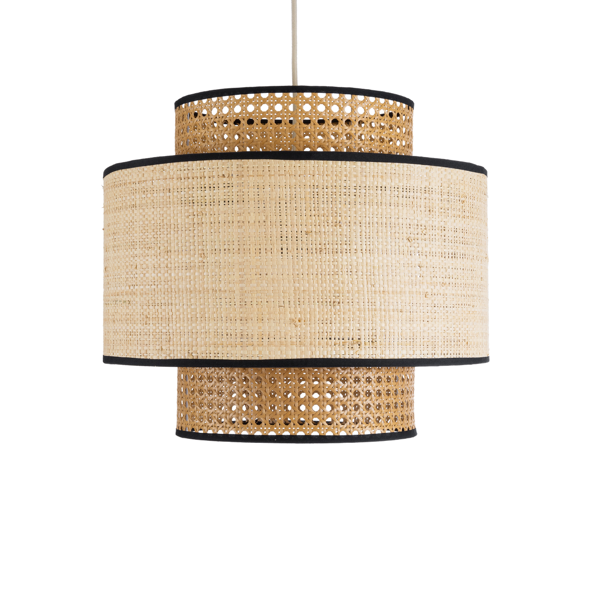LEDTM® BRAVADO 02386 Boho Κρεμαστό Φωτιστικό Οροφής με Ντουί 1 x E27 AC 220-240V IP20 - Μπεζ - Μ40 x Π40 x Υ35cm - Image 5
