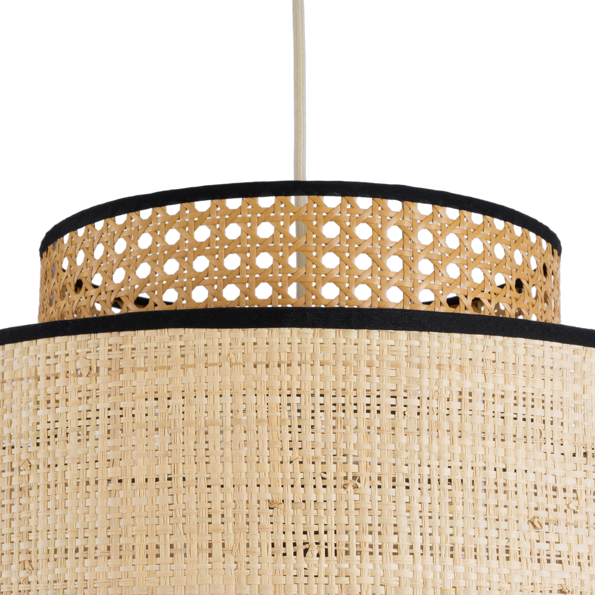 LEDTM® BRAVADO 02386 Boho Κρεμαστό Φωτιστικό Οροφής με Ντουί 1 x E27 AC 220-240V IP20 - Μπεζ - Μ40 x Π40 x Υ35cm - Image 8