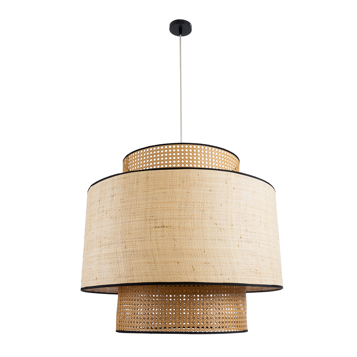 LEDTM® BRAVADO 02387 Boho Κρεμαστό Φωτιστικό Οροφής με Ντουί 1 x E27 AC 220-240V IP20 - Μπεζ - Μ70 x Π70 x Υ58cm - Image 4