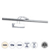 LEDTM® LAURA 60426 Μοντέρνο Φωτιστικό Τοίχου - Απλίκα Καθρέπτη Μπάνιου LED 12W 1400lm 120° AC 220-240V IP44 Φυσικό Λευκό 4500K - Lumileds SMD Chip & TÜV SÜD Driver - Νίκελ Χρώμιο - Μ60 x Π27 x Υ13cm - 3 Χρόνια Εγγύηση - Image 2