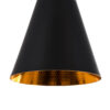 LEDTM® SHANGHAI 01025 Μοντέρνο Κρεμαστό Φωτιστικό Οροφής με Ντουί 3 x E27 AC 220-240V IP20 - Μαύρο & Χρυσό - Μ79.5 x Π79.5 x Υ38cm - Σετ 3 Τεμαχίων - Image 14
