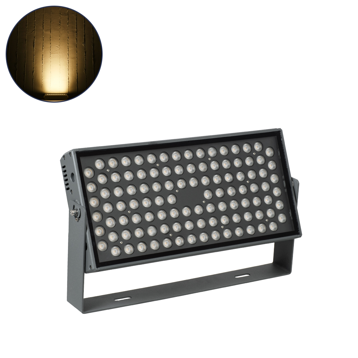 LEDTM® FLOODZANA 90558 Προβολέας Σποτ Wall Washer LED 100W 9000lm 30° DC 24V Αδιάβροχο IP65 Θερμό Λευκό 2700K Dimmable - Bridgelux SMD Chip - Γκρι Ανθρακί - Μ45.5 x Π28 x Υ10cm - 3 Χρόνια Εγγύηση - Image 2
