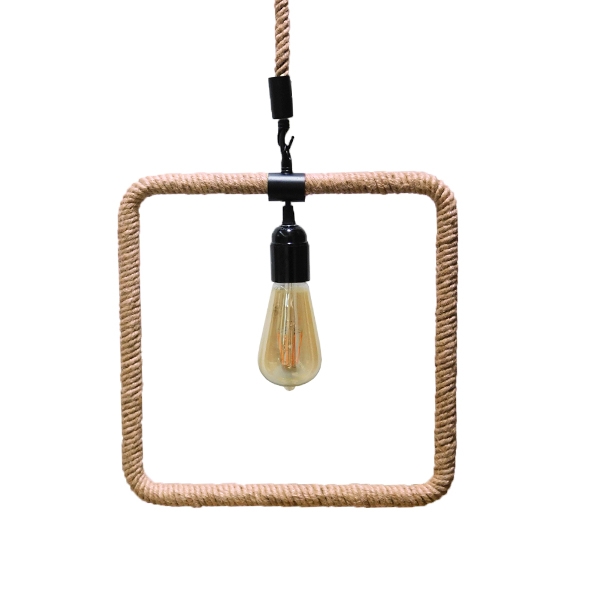 LEDTM® MALVERN 10001240 Vintage Κρεμαστό Φωτιστικό Οροφής με Ντουί 1 x E27 AC 220-240V IP20 - Μαύρο & Μπεζ - Μ33 x Π22 x Υ33cm - Image 2