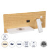 LEDTM® PALADIN 61359 Μοντέρνο Φωτιστικό Τοίχου - Απλίκα Ξενοδοχείου Reading Light με Φορτιστή USB 3A & Wireless 20W LED 6W 720lm 36° & 360° AC 220-240V IP20 Φυσικό Λευκό 4500K - Bridgelux COB Chip & TÜV SÜD Driver - Μπεζ & Λευκό - Μ30 x Π11 x Υ12cm - 3 Χρόνια Εγγύηση - Image 2