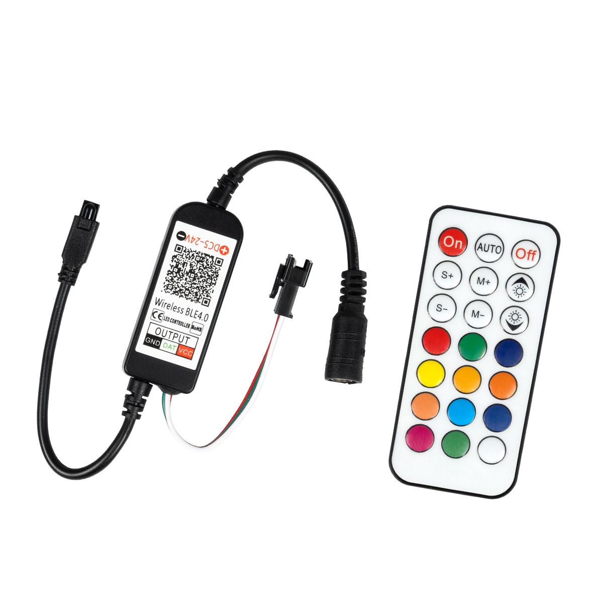 LEDTM® 73449 Ασύρματος Bluetooth LED RGBW Dream-Color Magic Digital Controller με Χειριστήριο IR για LED Digital RGBW Προϊόντα DC 5-24V Max 2048 IC
