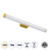 LEDTM® MABEL 60429 Μοντέρνο Φωτιστικό Τοίχου - Απλίκα Καθρέπτη Μπάνιου LED 12W 1400lm 270° AC 220-240V IP44 Φυσικό Λευκό 4500K - Lumileds SMD Chip & TÜV SÜD Driver - Σατινέ Χρυσό Βούρτσας - Μ60 x Π10 x Υ5cm - 3 Χρόνια Εγγύηση - Image 2