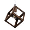 LEDTM® CUBE 00793 Μοντέρνο Κρεμαστό Φωτιστικό Οροφής με Ντουί 1 x E27 AC 220-240V IP20 - Χάλκινο - Μ25 x Π25 x Υ25cm - Image 2