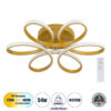 LEDTM® MARGARET 61403 Μοντέρνο Φωτιστικό Οροφής LED 54W 6210lm 360° AC 220-240V IP20 Ρυθμιζόμενο Λευκό CCT με Χειριστήριο από 2700K έως 6000K Dimmable - Lumileds SMD Chip - Χρυσό Βούρτσας - Μ57 x Π57 x Υ12cm - 3 Χρόνια Εγγύηση - Image 2