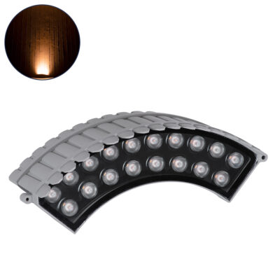 Alternative view of LEDTM® TREEJINA 90697 Κυρτή Μπάρα Φωτισμού Wall Washer για Φυτά - Δέντρα LED 18W 1530lm 10° DC 24V Αδιάβροχο IP67 Ultra Θερμό Λευκό 2200K Dimmable - Bridgelux SMD Chip - Γκρι - Μ29 x Π11 x Υ10.5cm - 3 Χρόνια Εγγύηση