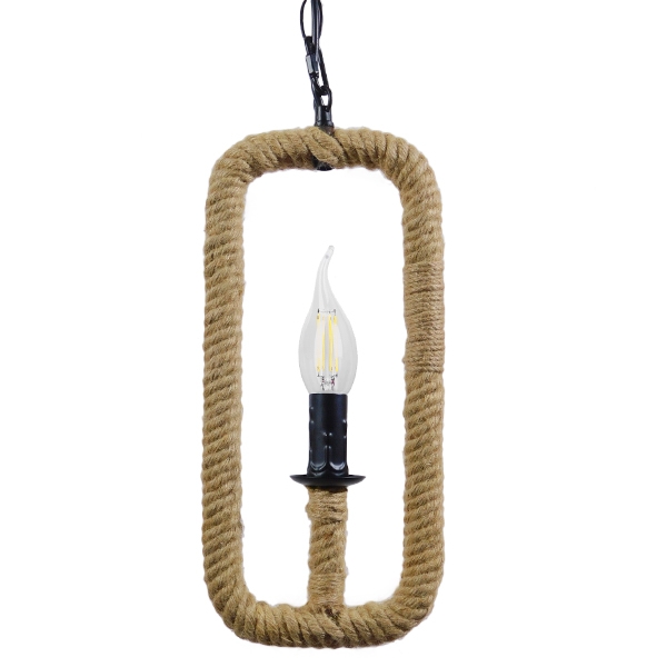 LEDTM® LINDELL 10001110 Vintage Κρεμαστό Φωτιστικό Οροφής με Ντουί 1 x E14 AC 220-240V IP20 - Μπεζ & Μαύρο - Μ18 x Π18 x Υ33cm - Image 5