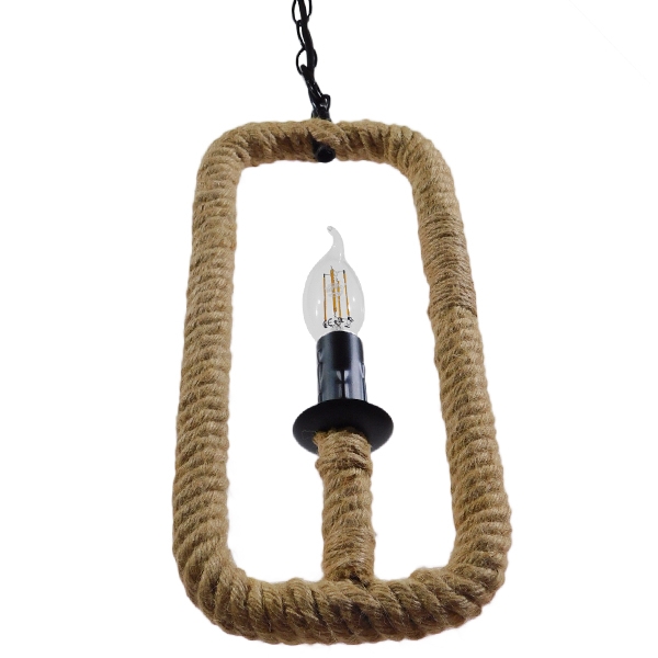 LEDTM® LINDELL 10001110 Vintage Κρεμαστό Φωτιστικό Οροφής με Ντουί 1 x E14 AC 220-240V IP20 - Μπεζ & Μαύρο - Μ18 x Π18 x Υ33cm - Image 9