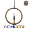 LEDTM® LINDELL 10001111 Vintage Κρεμαστό Φωτιστικό Οροφής με Ντουί 1 x E14 AC 220-240V IP20 - Μπεζ & Μαύρο - Μ37 x Π2.5 x Υ37cm - Image 3