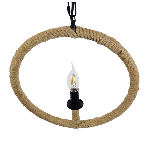 LEDTM® LINDELL 10001111 Vintage Κρεμαστό Φωτιστικό Οροφής με Ντουί 1 x E14 AC 220-240V IP20 - Μπεζ & Μαύρο - Μ37 x Π2.5 x Υ37cm - Image 9