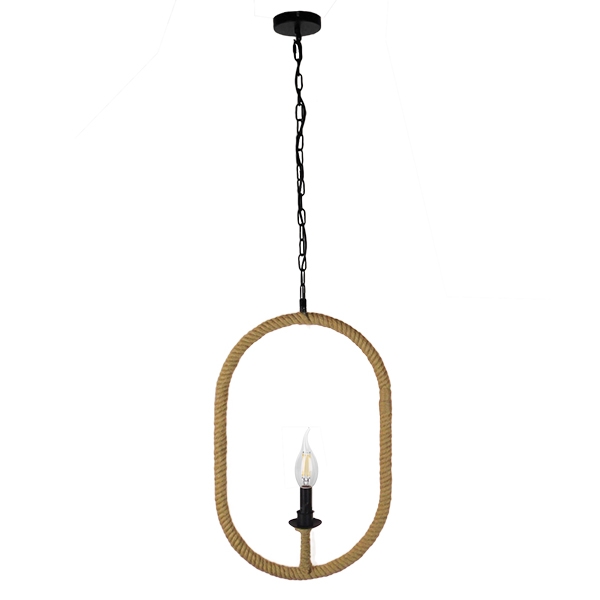LEDTM® LINDELL 10001142 Vintage Κρεμαστό Φωτιστικό Οροφής με Ντουί 1 x E14 AC 220-240V IP20 - Μαύρο & Μπεζ - Μ35 x Π10 x Υ53cm - Image 4