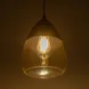 LEDTM® OLIVER 10001231 Vintage Κρεμαστό Φωτιστικό Οροφής με Ντουί 1 x E27 AC 220-240V IP20 - Μαύρο & Μελί - Μ20 x Π20 x Υ21cm - Image 3
