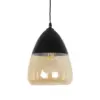 LEDTM® OLIVER 10001231 Vintage Κρεμαστό Φωτιστικό Οροφής με Ντουί 1 x E27 AC 220-240V IP20 - Μαύρο & Μελί - Μ20 x Π20 x Υ21cm - Image 5