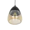 LEDTM® OLIVER 10001231 Vintage Κρεμαστό Φωτιστικό Οροφής με Ντουί 1 x E27 AC 220-240V IP20 - Μαύρο & Μελί - Μ20 x Π20 x Υ21cm - Image 6
