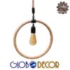 LEDTM® MALVERN 10001239 Vintage Κρεμαστό Φωτιστικό Οροφής με Ντουί 1 x E27 AC 220-240V IP20 - Μαύρο & Μπεζ - Μ34 x Π22 x Υ34cm - Image 3