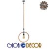 LEDTM® MALVERN 10001239 Vintage Κρεμαστό Φωτιστικό Οροφής με Ντουί 1 x E27 AC 220-240V IP20 - Μαύρο & Μπεζ - Μ34 x Π22 x Υ34cm - Image 4