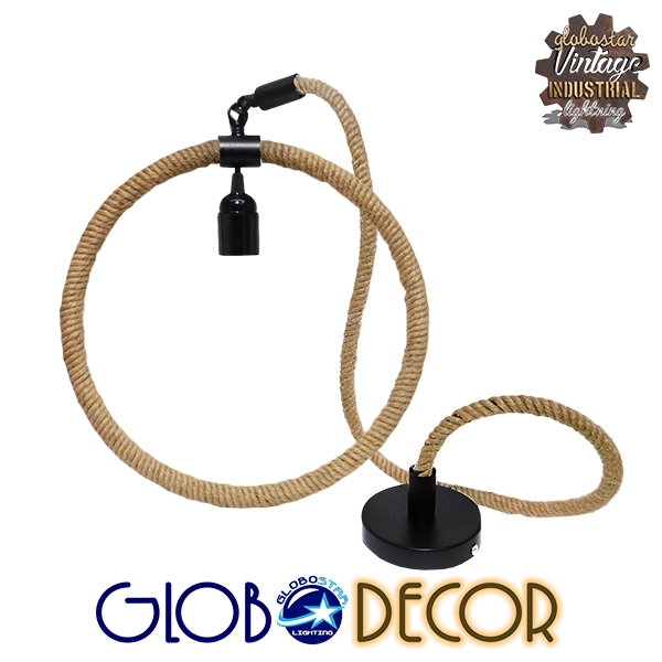 LEDTM® MALVERN 10001239 Vintage Κρεμαστό Φωτιστικό Οροφής με Ντουί 1 x E27 AC 220-240V IP20 - Μαύρο & Μπεζ - Μ34 x Π22 x Υ34cm - Image 5