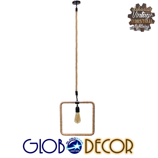 LEDTM® MALVERN 10001240 Vintage Κρεμαστό Φωτιστικό Οροφής με Ντουί 1 x E27 AC 220-240V IP20 - Μαύρο & Μπεζ - Μ33 x Π22 x Υ33cm - Image 4
