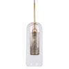 LEDTM® AVERY 00741 Μοντέρνο Κρεμαστό Φωτιστικό Οροφής με Ντουί 1 x E27 AC 220-240V IP20 - Διάφανο & Χρυσό - Μ15 x Π15 x Υ60cm - Image 2