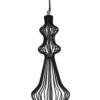 LEDTM® LILY 01561 Vintage Κρεμαστό Φωτιστικό Οροφής με Ντουί 1 x E27 AC 220-240V IP20 - Μαύρο & Λευκό - Μ20 x Π20 x Υ90cm - Image 9