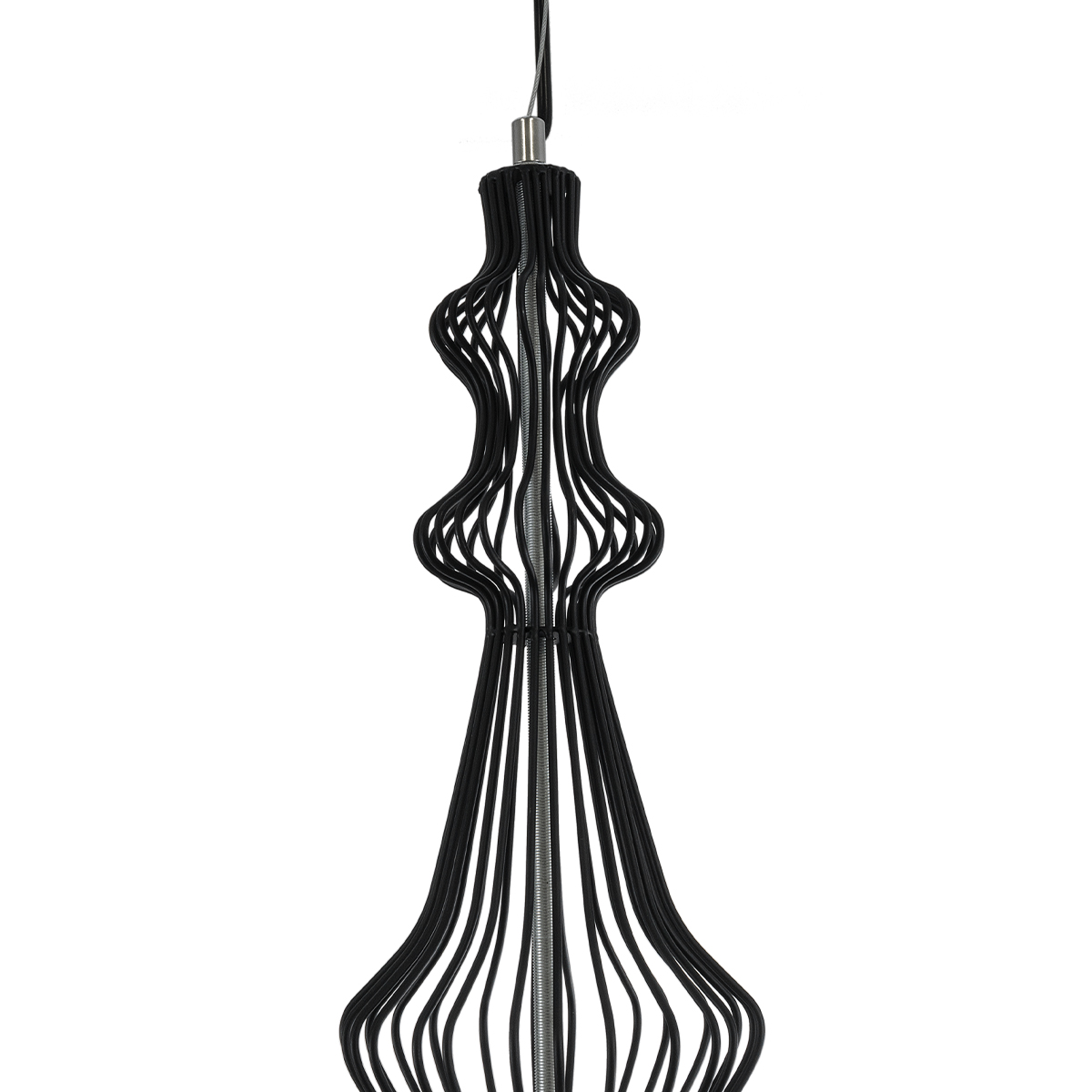 LEDTM® LILY 01561 Vintage Κρεμαστό Φωτιστικό Οροφής με Ντουί 1 x E27 AC 220-240V IP20 - Μαύρο & Λευκό - Μ20 x Π20 x Υ90cm - Image 9