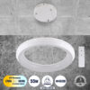 LEDTM® MELINA 61044 Μοντέρνο Κρεμαστό Φωτιστικό Οροφής LED 55W 6376lm 120° AC 220-240V IP20 Ρυθμιζόμενο Λευκό CCT με Χειριστήριο από 2700K έως 6000K Dimmable - Lumileds SMD Chip - Λευκό Ματ - Μ48 x Π48 x Υ6.5cm - 3 Χρόνια Εγγύηση - Image 2