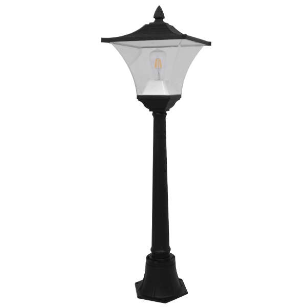 LEDTM® DIRAHIO 12148 Φωτιστικό Κολωνάκι Κήπου με Ντουί 1 x E27 120° AC 220-240V Αδιάβροχο IP65 - Γκρι Ανθρακί - Μ32 x Π32 x Υ109cm - Image 2