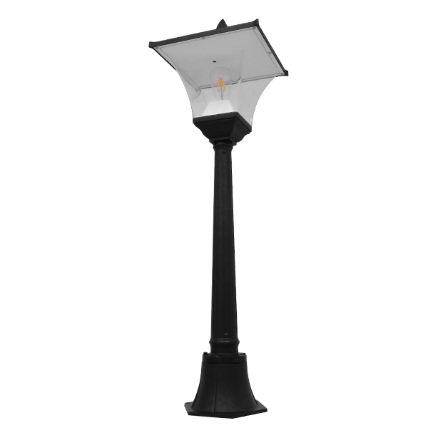 LEDTM® DIRAHIO 12148 Φωτιστικό Κολωνάκι Κήπου με Ντουί 1 x E27 120° AC 220-240V Αδιάβροχο IP65 - Γκρι Ανθρακί - Μ32 x Π32 x Υ109cm - Image 3