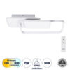 LEDTM® SQUARO 61232 Μοντέρνο Φωτιστικό Οροφής LED 75W 8400lm 360° AC 220-240V IP20 Ρυθμιζόμενο Λευκό CCT με Χειριστήριο από 2700K έως 6000K Dimmable - Lumileds SMD Chip - Λευκό Ματ - Μ48.5 x Π51 x Υ9cm - 3 Χρόνια Εγγύηση - Image 2