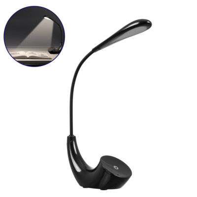 Alternative view of LEDTM® TEBLARO 76501 Μοντέρνο Επιτραπέζιο Φωτιστικό Γραφείου LED 2.8W 550lm 90° DC 5V με USB-C με Επαναφορτιζόμενη Μπαταρία Li-ion 3.7V 1x18650 1800mAh IP20 Φυσικό Λευκό 4500K - Sanan SMD Chip - Μαύρο - Μ15.5 x Π7.5 x Υ44.5cm - 2 Χρόνια Εγγύηση