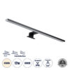 LEDTM® NINA 60420 Μοντέρνο Φωτιστικό Τοίχου - Απλίκα Καθρέπτη Μπάνιου LED 12W 1400lm 120° AC 220-240V IP44 Φυσικό Λευκό 4500K - Lumileds SMD Chip & TÜV SÜD Driver - Μαύρο Ματ - Μ60 x Π10.5 x Υ4cm - 3 Χρόνια Εγγύηση - Image 2
