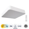 LEDTM® KAMALA 61207-S Μοντέρνο Φωτιστικό Οροφής LED 67W 7370lm 120° AC 220-240V IP20 Ρυθμιζόμενο Λευκό CCT με Χειριστήριο από 2700K έως 6000K Dimmable - Lumileds SMD Chip - Λευκό Ματ - Μ40 x Π40 x Υ8cm - 3 Χρόνια Εγγύηση - Image 2