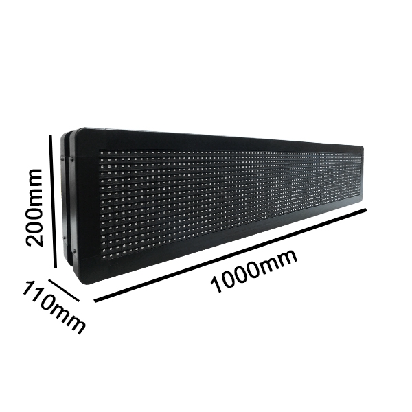 LEDTM® DISPLAY 90303 Κυλιόμενη Ψηφιακή Επιγραφή P10 Διπλής Όψης LED AC 220-240V Αδιάβροχο IP65 Μπλε - WiFi Control μέσω FK APP - Αισθητήρας Θερμοκρασίας & Υγρασίας - Μ104 x Π12 x Υ20cm - 2 Χρόνια Εγγύηση - Image 4