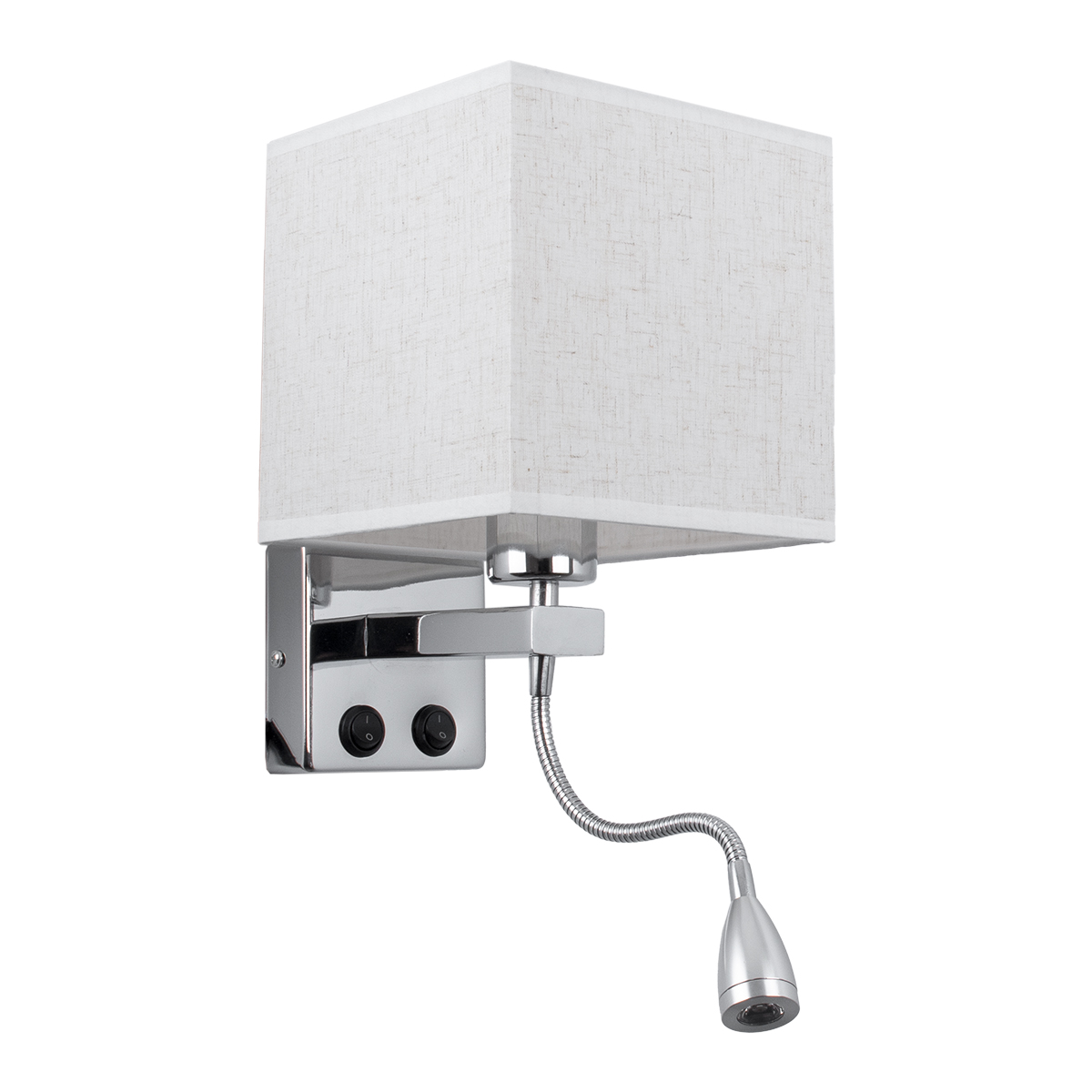 LEDTM® ELEGANT 01495 Μοντέρνο Φωτιστικό Τοίχου - Απλίκα Ξενοδοχείου Reading Light με Ντουί 1 x E27 LED 3W 360lm 36° AC 220-240V IP20 Θερμό Λευκό 2700K - Bridgelux COB Chip - Χρώμιο & Λευκό - Μ17 x Π21 x Υ43cm - 2 Χρόνια Εγγύηση - Image 2