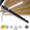 LEDTM® FELIX 61028-W Μοντέρνο Φωτιστικό Τοίχου - Απλίκα LED 54W 6500lm 120° AC 220-240V IP20 Ρυθμιζόμενο Λευκό CCT με On/Off 2700K/4500K/6000K - Lumileds SMD Chip - Μαύρο Ματ - Μ120 x Π3.5 x Υ7cm - 3 Χρόνια Εγγύηση - Image 2