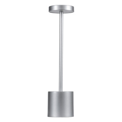 Alternative view of LEDTM® JOJO 76521 Επαναφορτιζόμενο Επιτραπέζιο Φωτιστικό Πορτατίφ LED 1.5W 105lm 120° DC 5V IP44 CCT Ultra Θερμό 1500K - Φυσικό Λευκό 4500K - Ψυχρό Λευκό 6000K Dimmable Ασημί Αλουμίνιο - Μ8 x Π8 x Υ34cm - 2 Χρόνια Εγγύηση