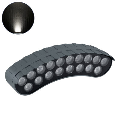 Alternative view of LEDTM® TREELIGHT-KINA 90685 Κυρτή Μπάρα Φωτισμού Wall Washer με Αντιθαμβωτική Γρίλια Ειδική για Φυτά - Δέντρα LED 18W 1710lm 30° DC 24V Αδιάβροχο IP65 Μ25 x Π6.5 x Υ6cm Φυσικό Λευκό 4500K - Γκρι Ανθρακί - 3 Years Warranty