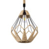 LEDTM® CONICAL 01617 Vintage Κρεμαστό Φωτιστικό Οροφής με Ντουί 1 x E27 AC 220-240V IP20 - Μαύρο & Μπεζ - Μ30 x Π30 x Υ40cm - Image 2