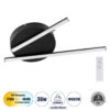 LEDTM® DRACO 61091 Μοντέρνο Φωτιστικό Οροφής LED 36W 4428lm 120° AC 220-240V IP20 Ρυθμιζόμενο Λευκό CCT με Χειριστήριο από 2700K έως 6000K Dimmable - Lumileds SMD Chip - Μαύρο Ματ - Μ50 x Π50 x Υ6cm - 3 Χρόνια Εγγύηση - Image 2