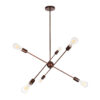 LEDTM® ZANE 00785 Μοντέρνο Φωτιστικό Οροφής με Ντουί 6 x E27 AC 220-240V IP20 - Χάλκινο - Μ70 x Π70 x Υ100cm - Image 2