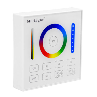 Alternative view of LEDTM® 73425 Mi-Light B0 LED RGBW+WW+CCT Smart Ασύρματο Χειριστήριο Αφής 2.4G RF Φορητό/Τοίχου με Μπαταρία για όλα τα Mi-Light Controller Box