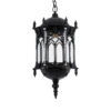 LEDTM® DARCY 00672 Vintage Κρεμαστό Φωτιστικό Οροφής με Ντουί 1 x E27 AC 220-240V IP20 - Μαύρο & Διάφανο - Μ35 x Π35 x Υ61cm - Image 2