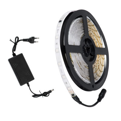 Alternative view of LEDTM® S-120001 Σετ Ταινία LED Digital Magic Strip IC3 5m 36W/5m 12V 30LED/m 5050 SMD 600lm/m 120° Αδιάβροχη IP65 με Ενσωματωμένα Προγράμματα Λειτουργίας και Τροφοδοτικό Κόκκινο