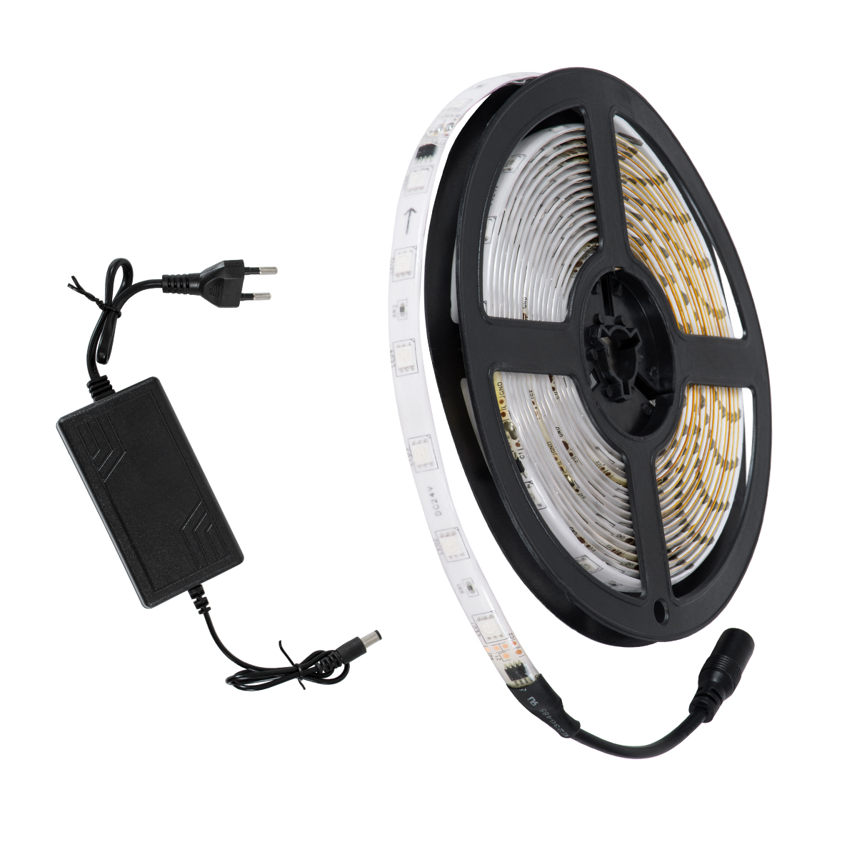 LEDTM® S-120001 Σετ Ταινία LED Digital Magic Strip IC3 5m 36W/5m 12V 30LED/m 5050 SMD 600lm/m 120° Αδιάβροχη IP65 με Ενσωματωμένα Προγράμματα Λειτουργίας και Τροφοδοτικό Κόκκινο - Image 2